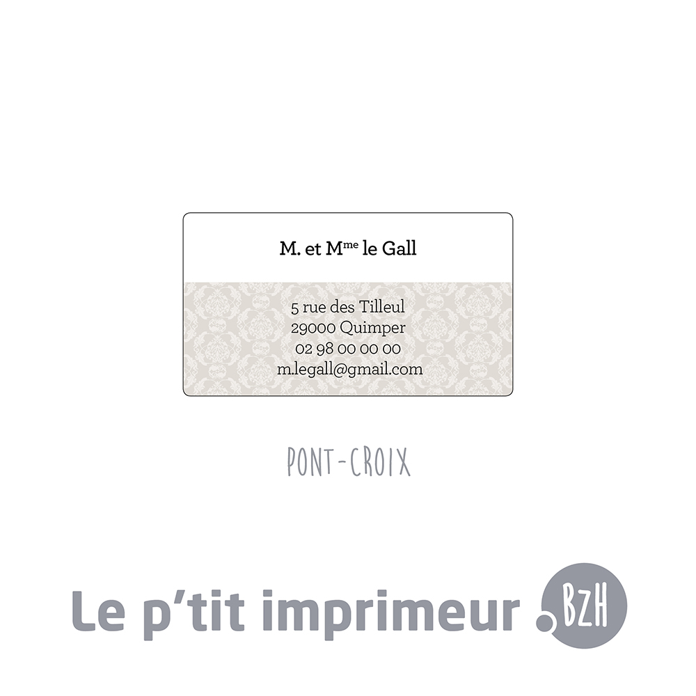 Étiquette expéditeur autocollante - Pont-Croix - Couleur - Format 45 x 25 mm
