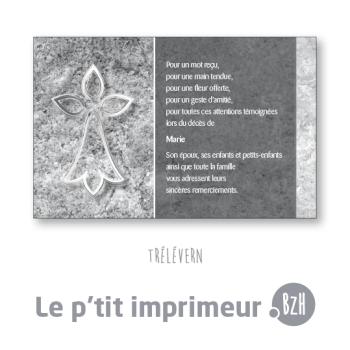 Carte de remerciements Trelevern - Format 128 x 82 mm | Le p'tit imprimeur.bzh
