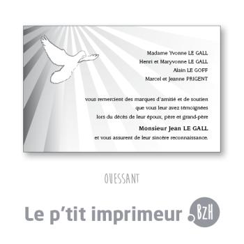Carte de remerciements Ouessant - Format 128 x 82 mm | Le p'tit imprimeur.bzh