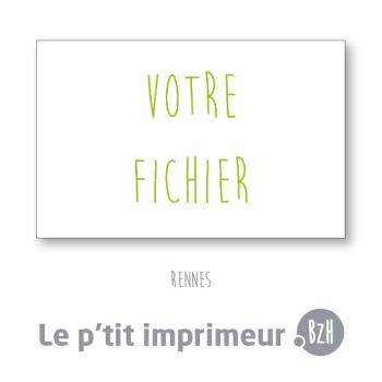 Carte de remerciements Rennes - Format 128x82mm | Le p'tit imprimeur.bzh