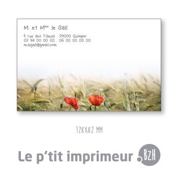Carte de visite Pont Aven - Couleur Florale - 128 x 82 mm