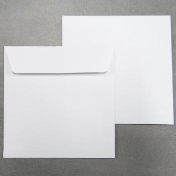 Enveloppe blanche de qualité supérieure - Format carré 160 x 160 mm | Le p'tit imprimeur.bzh