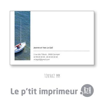 Carte de visite Carantec - Bord de mer -128 x 82 mm