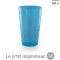 Gobelet plastique réutilisable 60 cl | Impression 1 couleur Couleur du gobelet : Bleu translucide