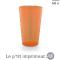 Gobelet plastique réutilisable 60 cl | Impression 1 couleur Couleur du gobelet : Orange translucide