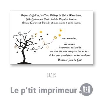 Carte de remerciements Groix - Format 128 x 82 mm | Le p'tit imprimeur.bzh
