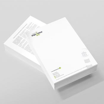 Document administratif - En-tête et CGV - Format A4 - Couleur - Recto / Verso | Le p'tit imprimeur.bzh