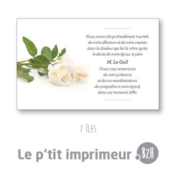 Carte de remerciements Les 7 Iles - Format 128 x 82 mm | Le p'tit imprimeur.bzh